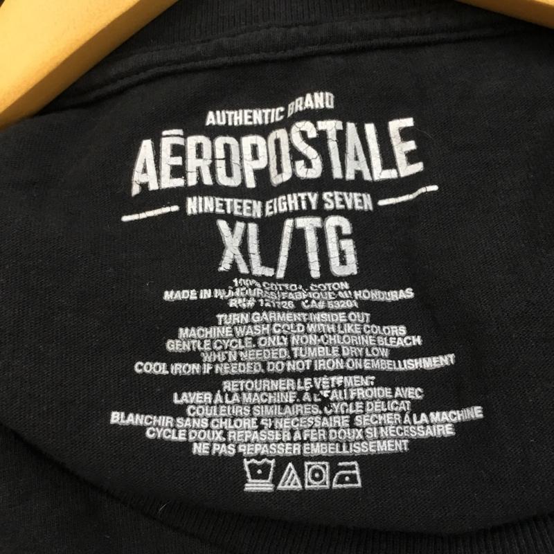 エアロポステール AEROPOSTALE Tシャツ 半袖 クルーネック フォトグラフ XL プリント 黒 / ブラック / メンズ USED 古着 中古 10058373