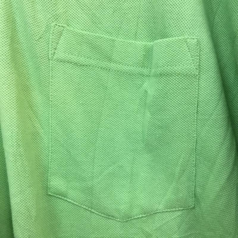 古着 USED ポロシャツ 半袖 コットン 鹿の子 胸ポケット XL 無地 薄緑 / ライトグリーン / メンズ USED 古着 中古 10058390
