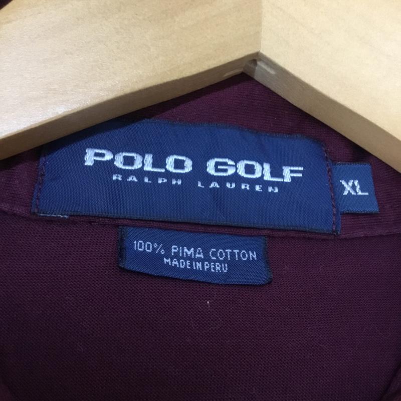 ポロゴルフラルフローレン POLOGOLF ポロシャツ 半袖 PIMA COTTON XL ワンポイント ボルドー / ボルドー / メンズ USED 古着 中古 10058417