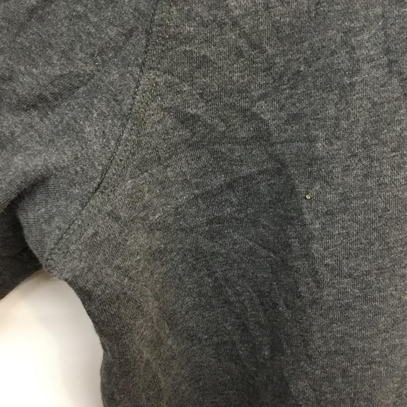 チャンピオン Champion パーカー 長袖 裏起毛 ジップアップ L ワンポイント ダークグレー / ダークグレー / メンズ USED 古着 中古 10058553