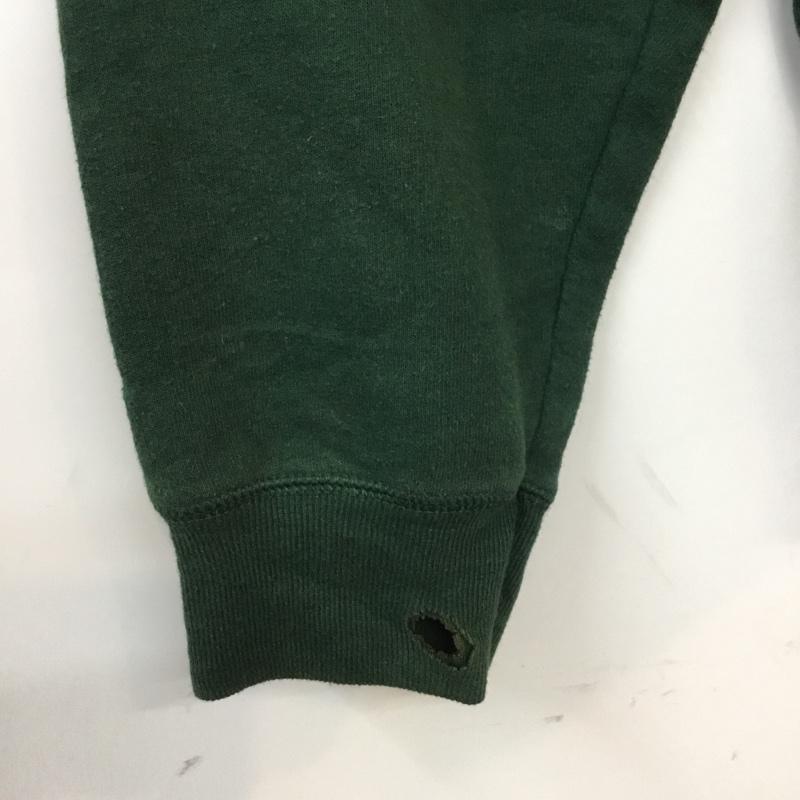 ヘインズ HANES パーカー 長袖 ジップアップ ロゴ M プリント 緑 / グリーン / メンズ USED 古着 中古 10058555