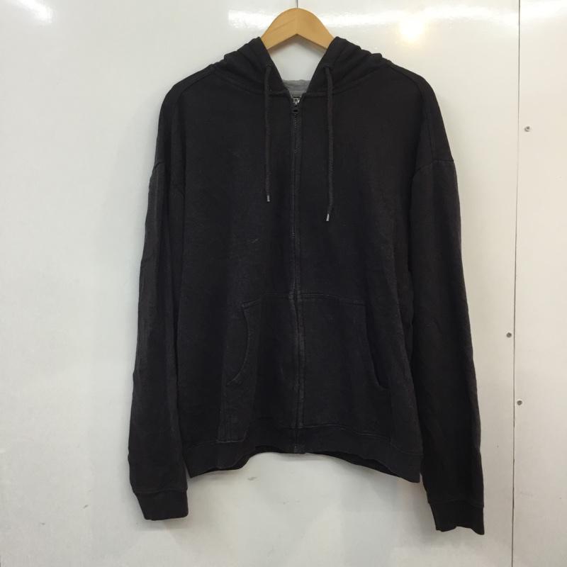 ユーズアンユーズド USE UNUSED パーカー 長袖 Nordic Track ジップアップ 裏起毛 L 無地 紺 / ネイビー / メンズ USED 古着 中古 10058558