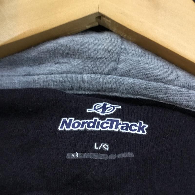 ユーズアンユーズド USE UNUSED パーカー 長袖 Nordic Track ジップアップ 裏起毛 L 無地 紺 / ネイビー / メンズ USED 古着 中古 10058558