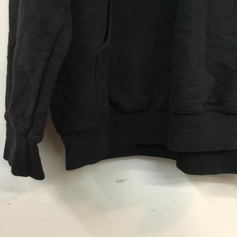 ギルダン GILDAN パーカー 長袖 フーディー プルオーバー 裏起毛 M プリント 黒 / ブラック / メンズ USED 古着 中古 10058571