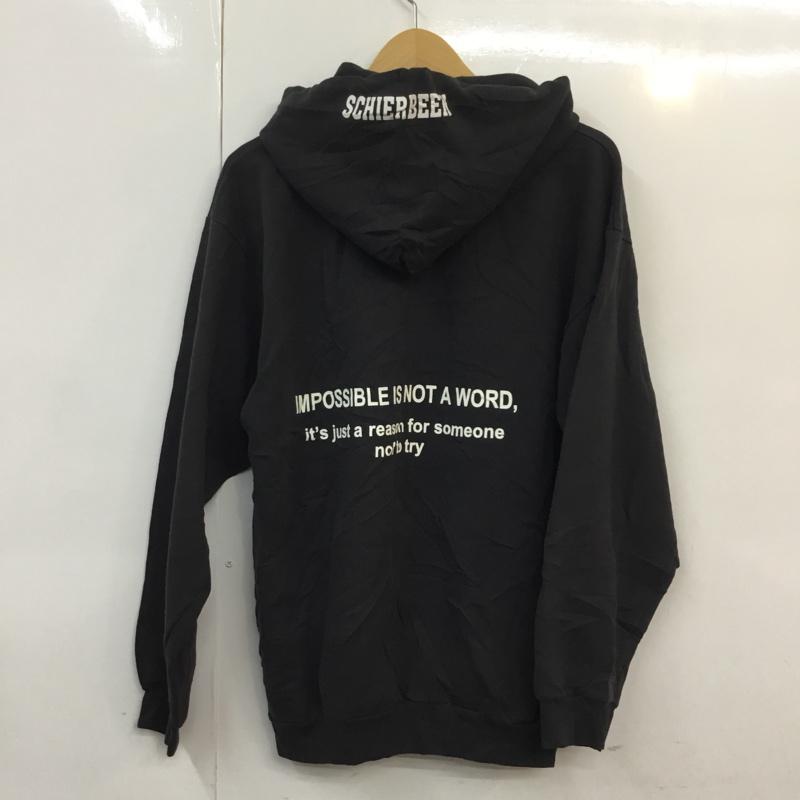 古着 USED パーカー 長袖 フーディー プルオーバー 裏起毛 ロゴ M プリント 黒 / ブラック / メンズ USED 古着 中古 10058578