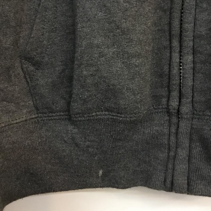 ヘインズ HANES パーカー 長袖 ジップアップ 裏起毛 L 無地 ダークグレー / ダークグレー / メンズ USED 古着 中古 10058591