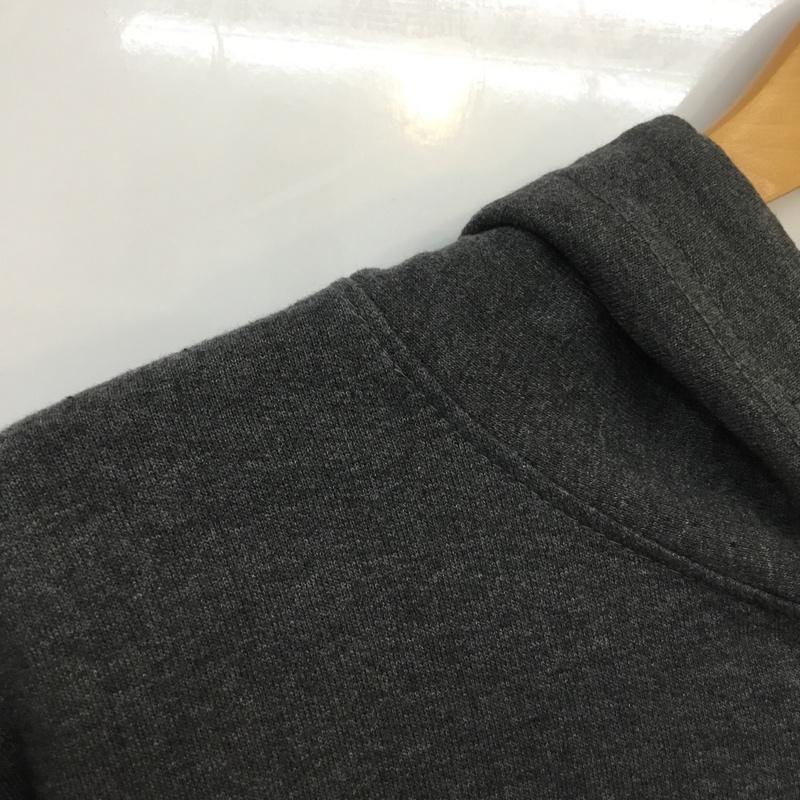 ヘインズ HANES パーカー 長袖 ジップアップ 裏起毛 L 無地 ダークグレー / ダークグレー / メンズ USED 古着 中古 10058591