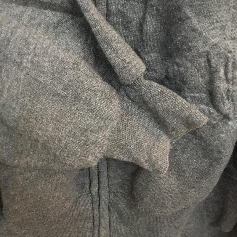 ヘインズ HANES パーカー 長袖 ジップアップ 裏起毛 L 無地 ダークグレー / ダークグレー / メンズ USED 古着 中古 10058591