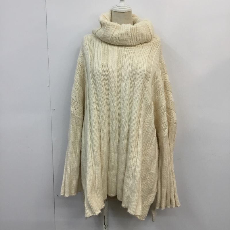ザラ ZARA ニット、セーター 長袖 タートルネック M 無地 白 / ホワイト / レディース USED 古着 中古 10058624