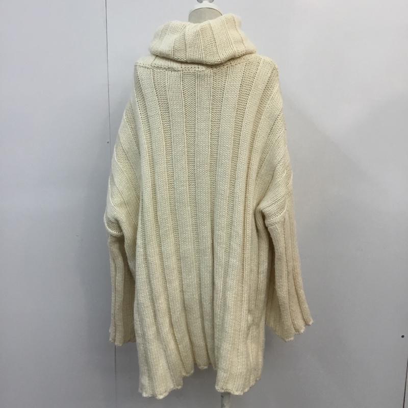 ザラ ZARA ニット、セーター 長袖 タートルネック M 無地 白 / ホワイト / レディース USED 古着 中古 10058624
