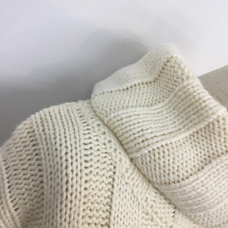 ザラ ZARA ニット、セーター 長袖 タートルネック M 無地 白 / ホワイト / レディース USED 古着 中古 10058624