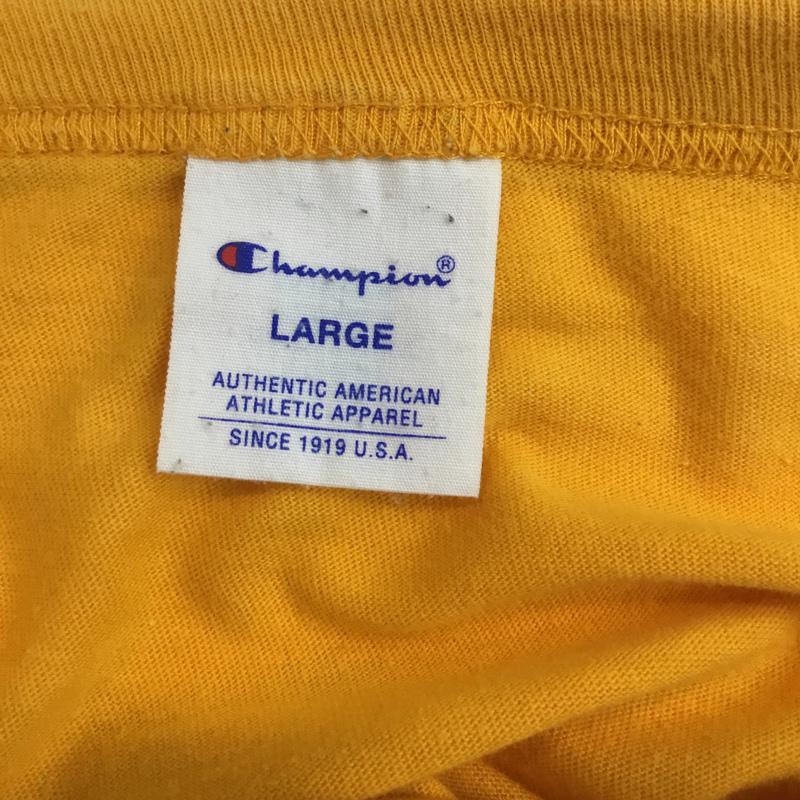 チャンピオン Campion Tシャツ 半袖 L ロゴ、文字 X 無地 橙 / オレンジ / メンズ USED 古着 中古 10058657
