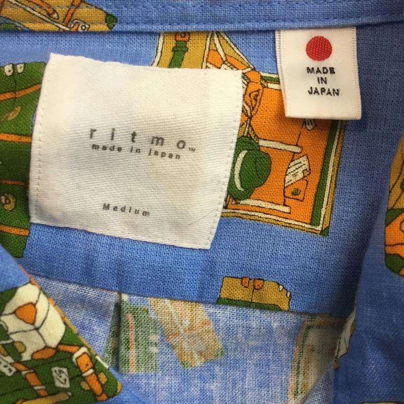 古着 USED シャツ、ブラウス 長袖 トランク M 総柄 水色 / ライトブルー / メンズ USED 古着 中古 10058679
