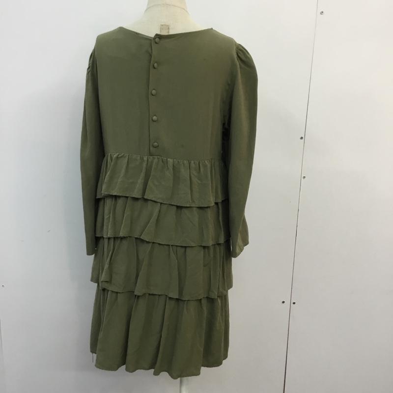 ザラ ZARA チュニック 長袖 S 無地 カーキ / カーキ / レディース USED 古着 中古 10058701
