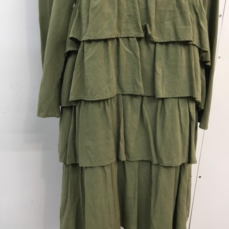 ザラ ZARA チュニック 長袖 S 無地 カーキ / カーキ / レディース USED 古着 中古 10058701