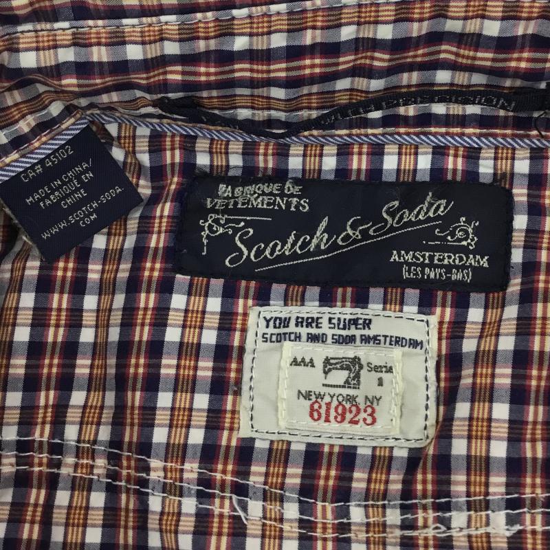 スコッチアンドソーダ SCOTCH&SODA シャツ、ブラウス 長袖 S チェック 赤 / レッド / X 紺 / ネイビー / X 白 / ホワイト / X 黄 / イエロー / メンズ USED 古着 中古 10058734