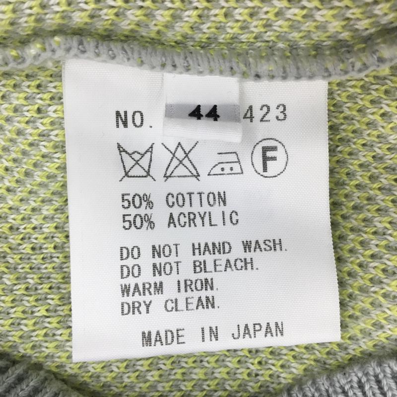 ファクトタム FACTOTUM ニット、セーター 長袖 44 白 / ホワイト / X 黄 / イエロー / X 水色 / ライトブルー / メンズ USED 古着 中古 10058737