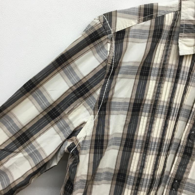 ディーゼル DIESEL シャツ、ブラウス 長袖 S チェック 白 / ホワイト / X 黒 / ブラック / X ベージュ / ベージュ / メンズ USED 古着 中古 10058821