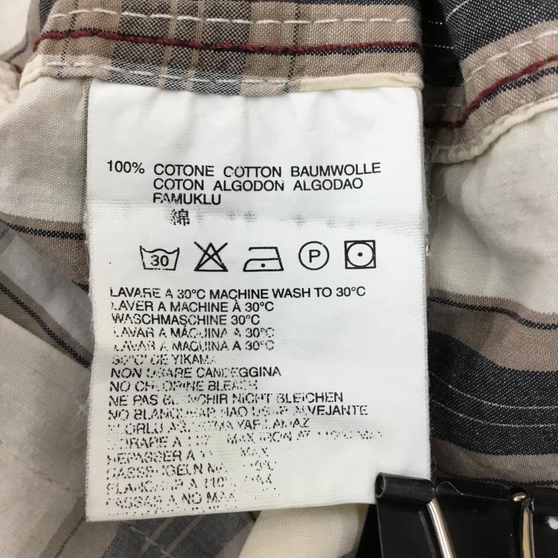 ディーゼル DIESEL シャツ、ブラウス 長袖 S チェック 白 / ホワイト / X 黒 / ブラック / X ベージュ / ベージュ / メンズ USED 古着 中古 10058821