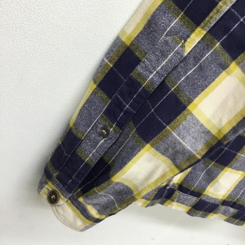 ディーゼル DIESEL シャツ、ブラウス 長袖 S チェック 白 / ホワイト / X 黄 / イエロー / X 紺 / ネイビー / メンズ USED 古着 中古 10058822