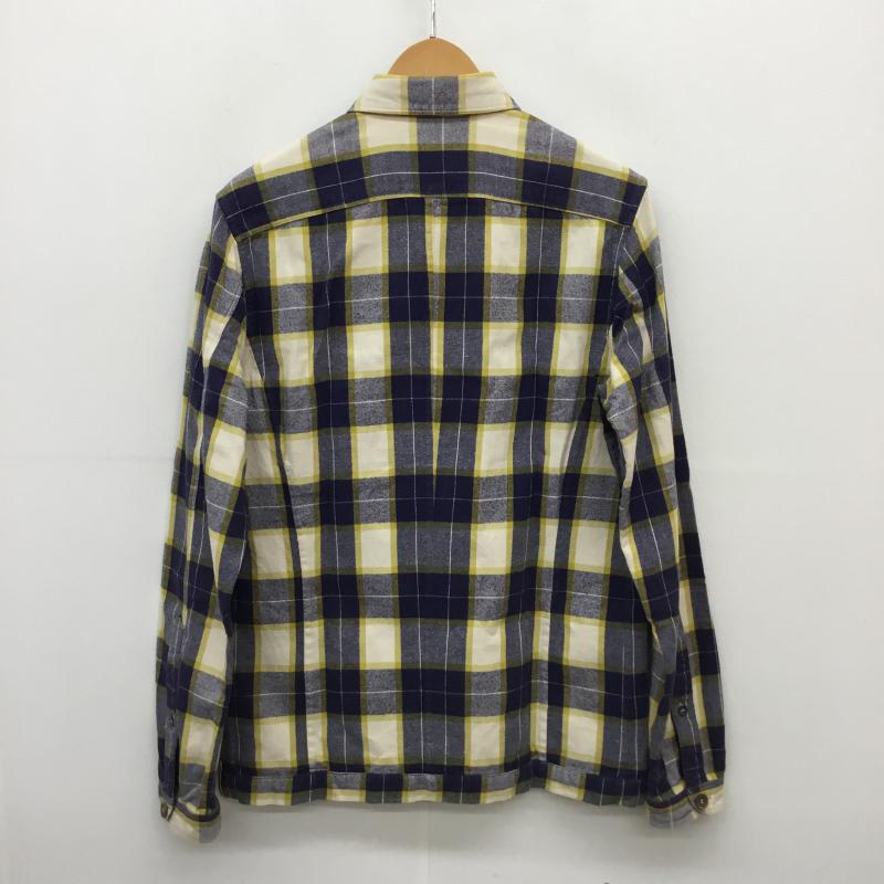 ディーゼル DIESEL シャツ、ブラウス 長袖 S チェック 白 / ホワイト / X 黄 / イエロー / X 紺 / ネイビー / メンズ USED 古着 中古 10058822