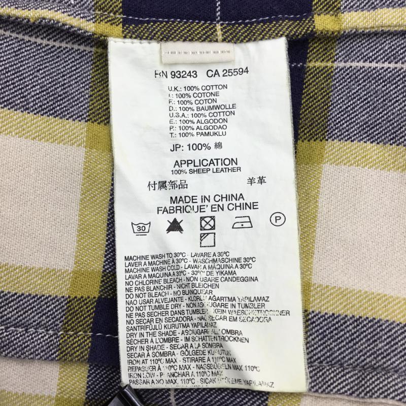 ディーゼル DIESEL シャツ、ブラウス 長袖 S チェック 白 / ホワイト / X 黄 / イエロー / X 紺 / ネイビー / メンズ USED 古着 中古 10058822