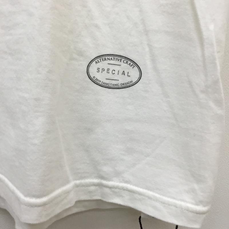 タンタン TANG TANG Tシャツ 半袖 × 伊勢丹 L ロゴ、文字 白 / ホワイト / メンズ USED 古着 中古 10058834
