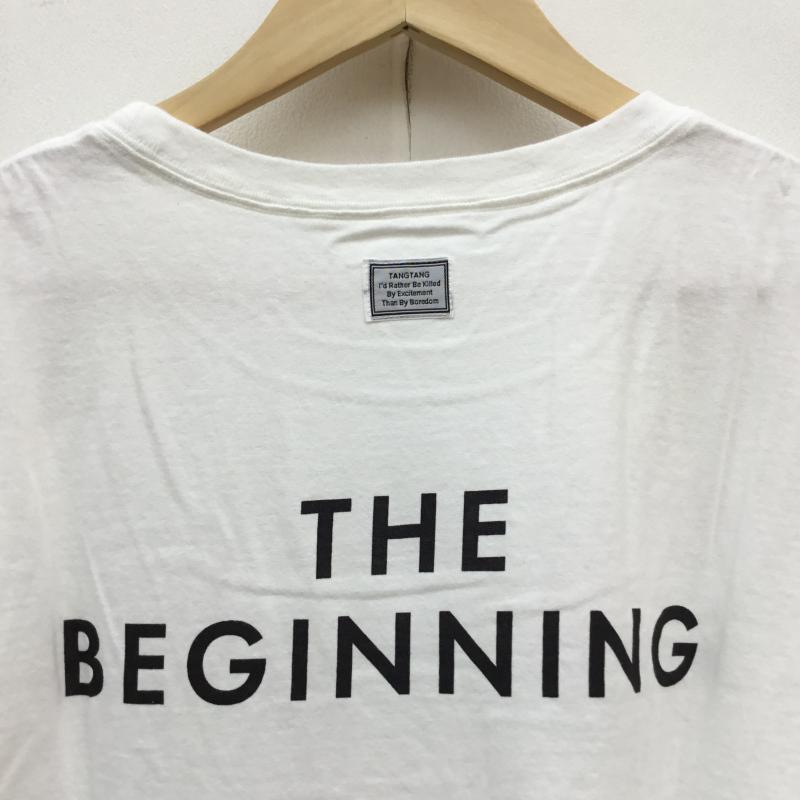 タンタン TANG TANG Tシャツ 半袖 × 伊勢丹 L ロゴ、文字 白 / ホワイト / メンズ USED 古着 中古 10058834