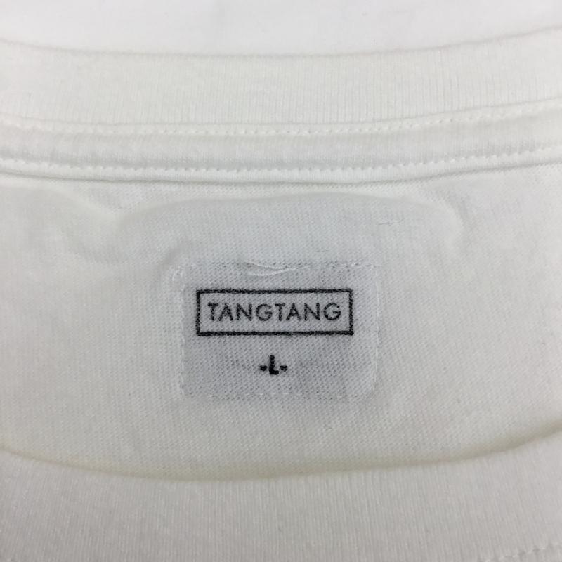 タンタン TANG TANG Tシャツ 半袖 × 伊勢丹 L ロゴ、文字 白 / ホワイト / メンズ USED 古着 中古 10058834
