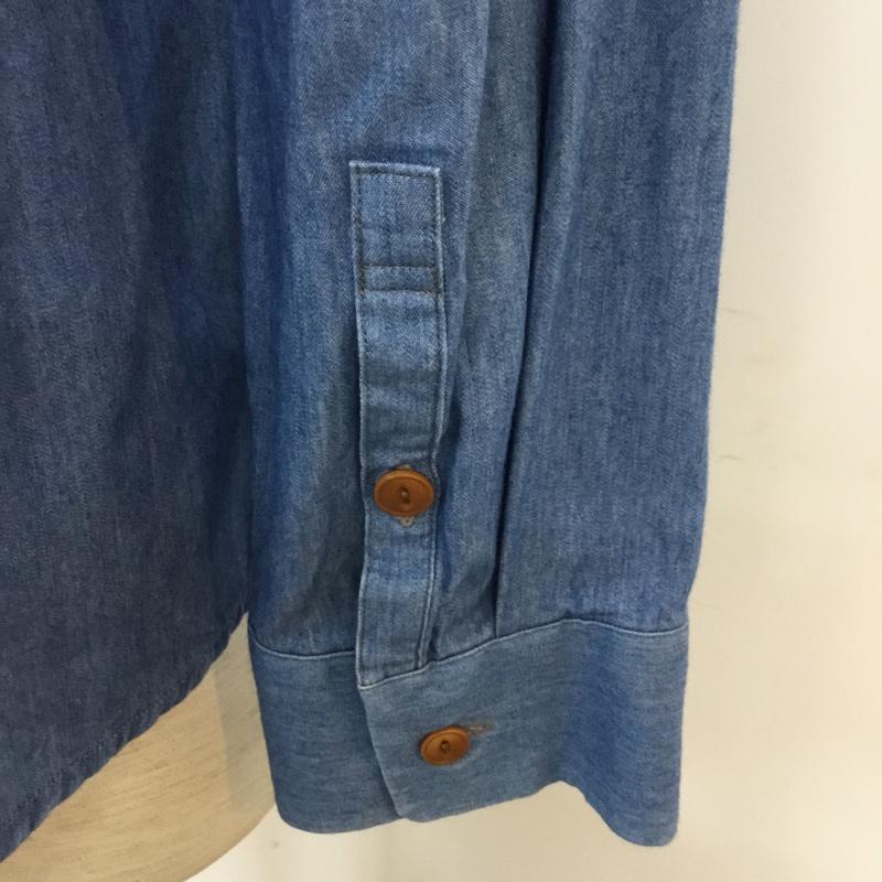 イチミリ ICHI-MIRI シャツ、ブラウス 長袖 1 無地 水色 / ライトブルー / メンズ USED 古着 中古 10058892
