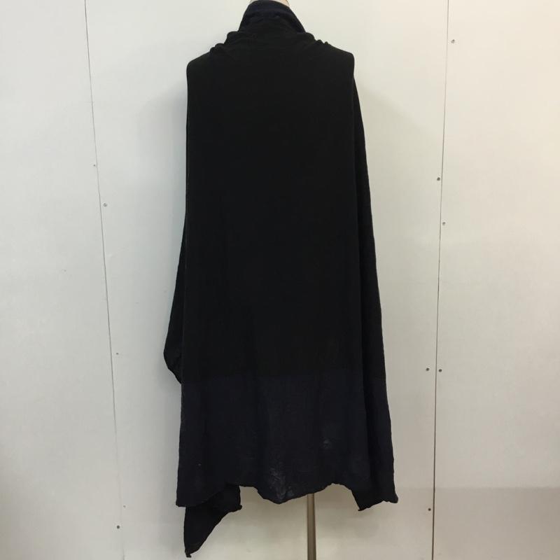 アンダーカバー UNDERCOVER ストール ストール一般 マフラー バイカラー 無地 黒 / ブラック / X 紺 / ネイビー / メンズ USED 古着 中古 10058938