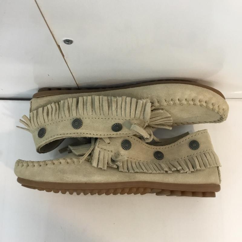 スライ SLY カジュアルシューズ カジュアルシューズ MINNETONKA ミネトンカ スタッズ フリンジ 無地 ベージュ / ベージュ / レディース USED 古着 中古 10059096