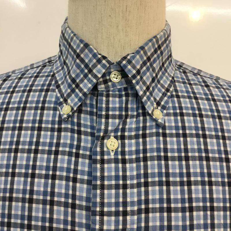 トミーヒルフィガー TOMMY HILFIGER シャツ、ブラウス 長袖 ボタンダウン 刺繍 コットン M チェック 青 / ブルー / X 白 / ホワイト / X 紺 / ネイビー / メンズ USED 古着 中古 10059156