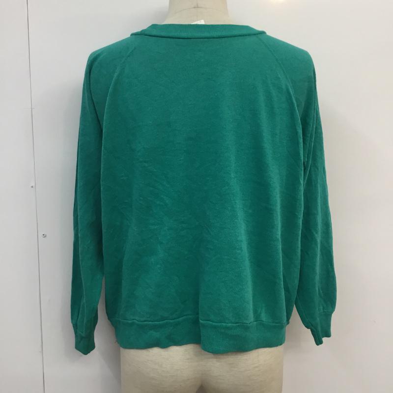 古着 USED トレーナー 長袖 ラグランスリーブ スウェット L 無地 緑 / グリーン / メンズ USED 古着 中古 10059255