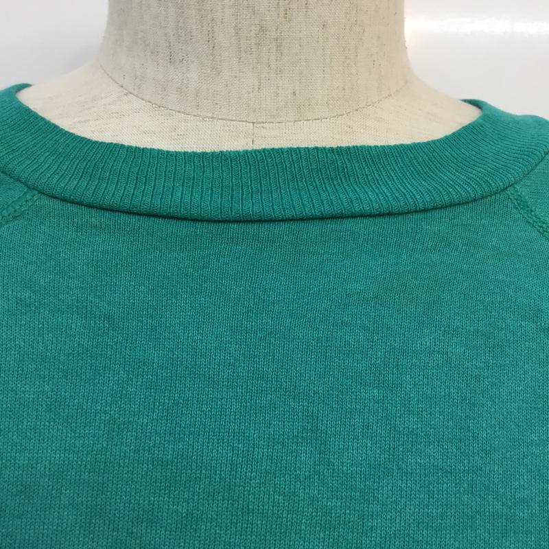 古着 USED トレーナー 長袖 ラグランスリーブ スウェット L 無地 緑 / グリーン / メンズ USED 古着 中古 10059255