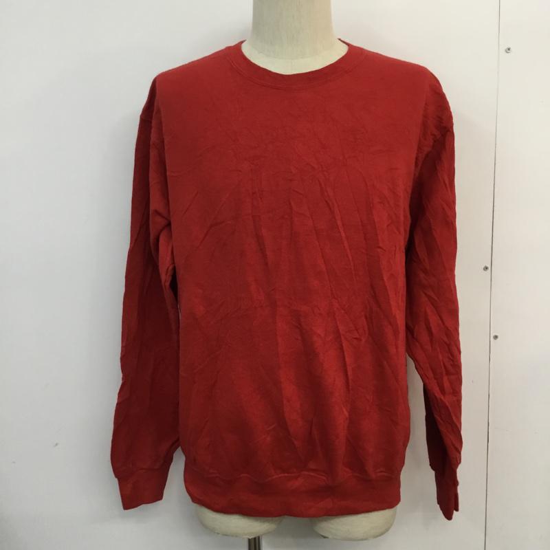 フルーツオブザルーム FRUIT OF THE LOOM トレーナー 長袖 スウェット 裏起毛 M 無地 赤 / レッド / メンズ USED 古着 中古 10059259