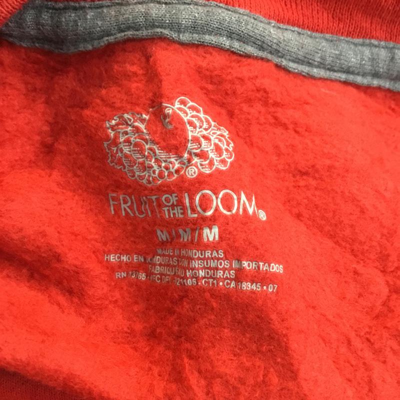 フルーツオブザルーム FRUIT OF THE LOOM トレーナー 長袖 スウェット 裏起毛 M 無地 赤 / レッド / メンズ USED 古着 中古 10059259