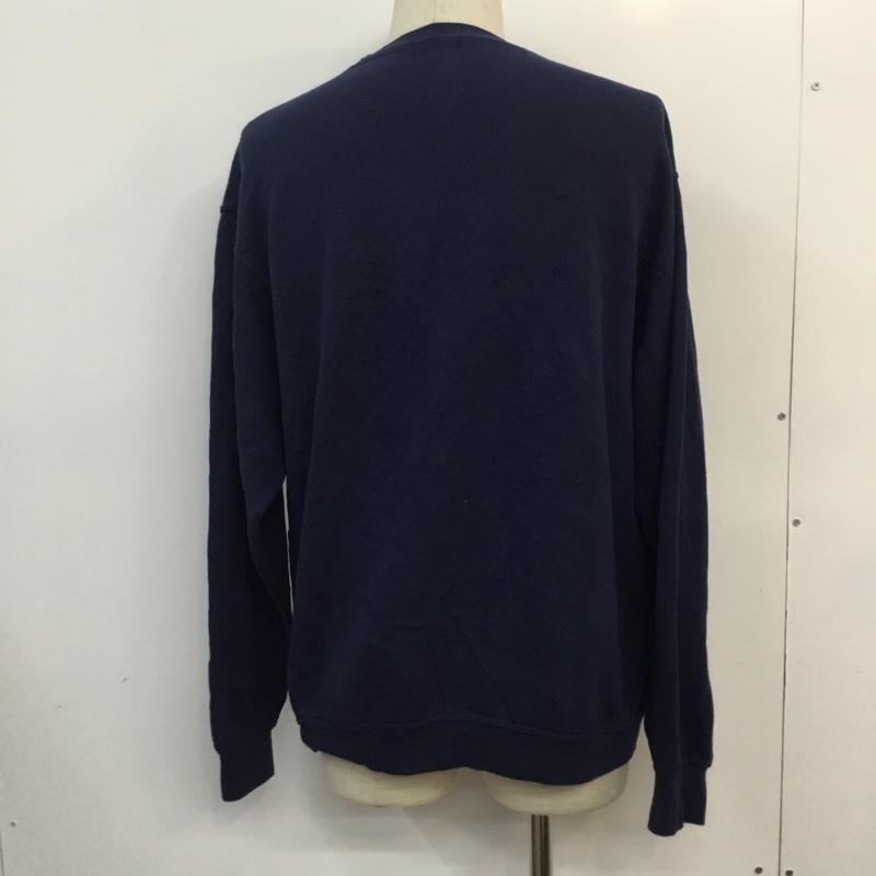 フルーツオブザルーム FRUIT OF THE LOOM トレーナー 長袖 スウェット 裏起毛 L 無地 紺 / ネイビー / メンズ USED 古着 中古 10059261