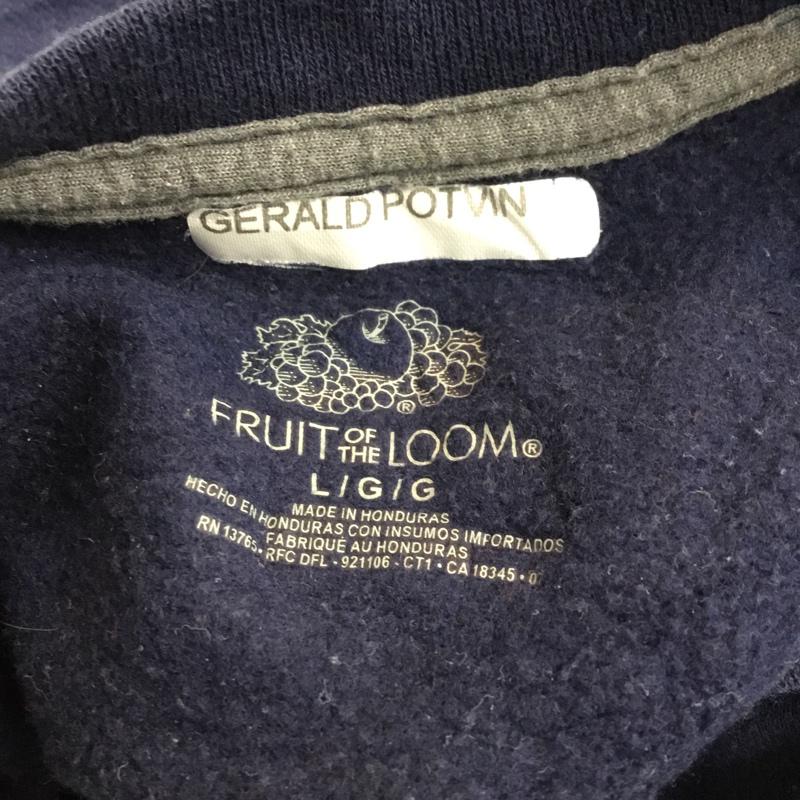 フルーツオブザルーム FRUIT OF THE LOOM トレーナー 長袖 スウェット 裏起毛 L 無地 紺 / ネイビー / メンズ USED 古着 中古 10059261