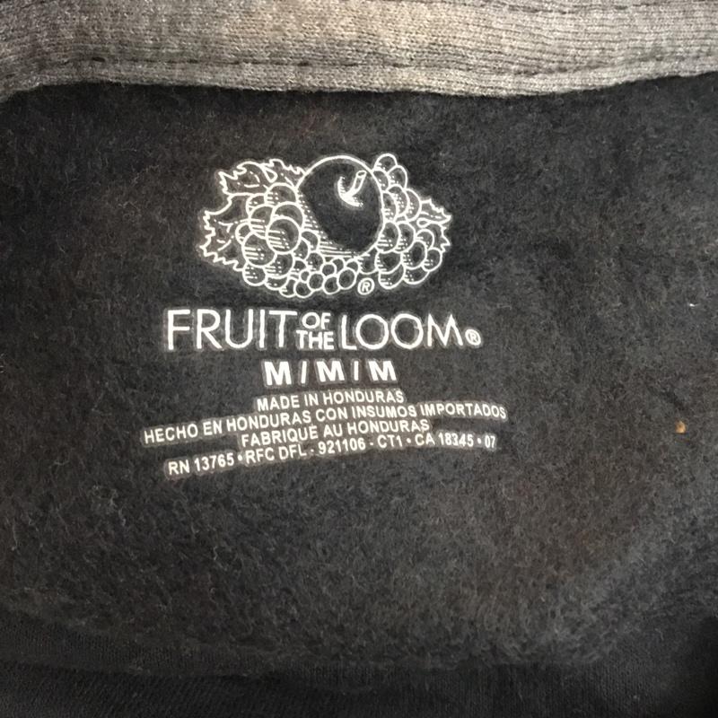 フルーツオブザルーム FRUIT OF THE LOOM トレーナー 長袖 スウェット 裏起毛 M 無地 黒 / ブラック / メンズ USED 古着 中古 10059262