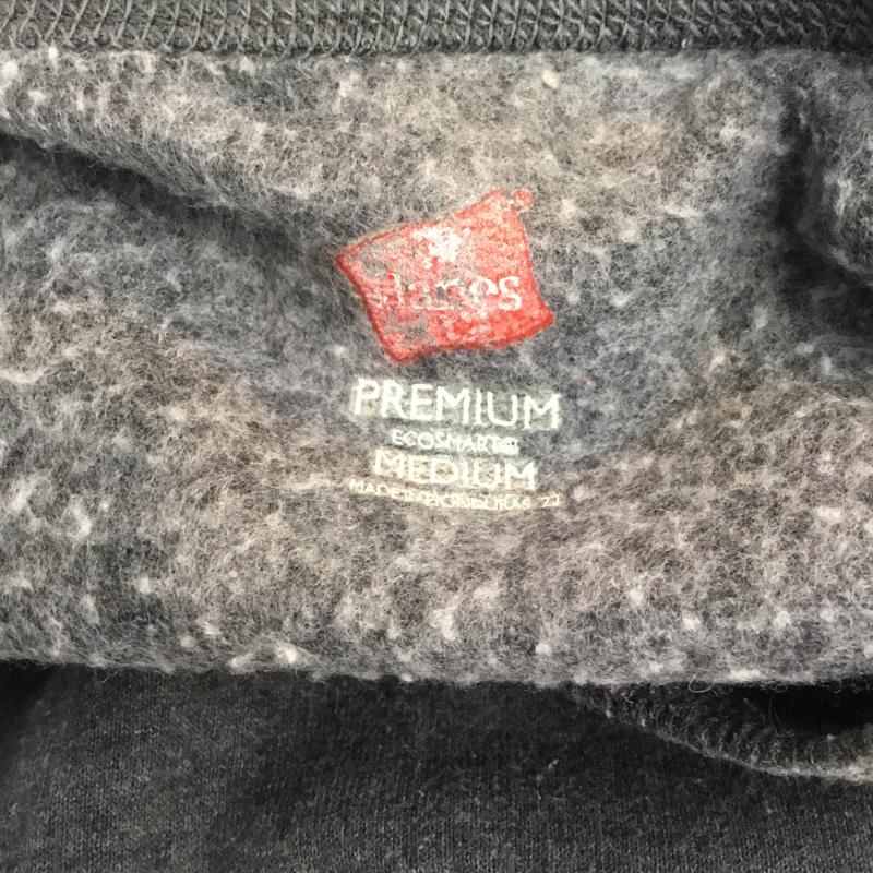 ヘインズ HANES トレーナー 長袖 スウェット 裏起毛 M 無地 ダークグレー / ダークグレー / メンズ USED 古着 中古 10059266