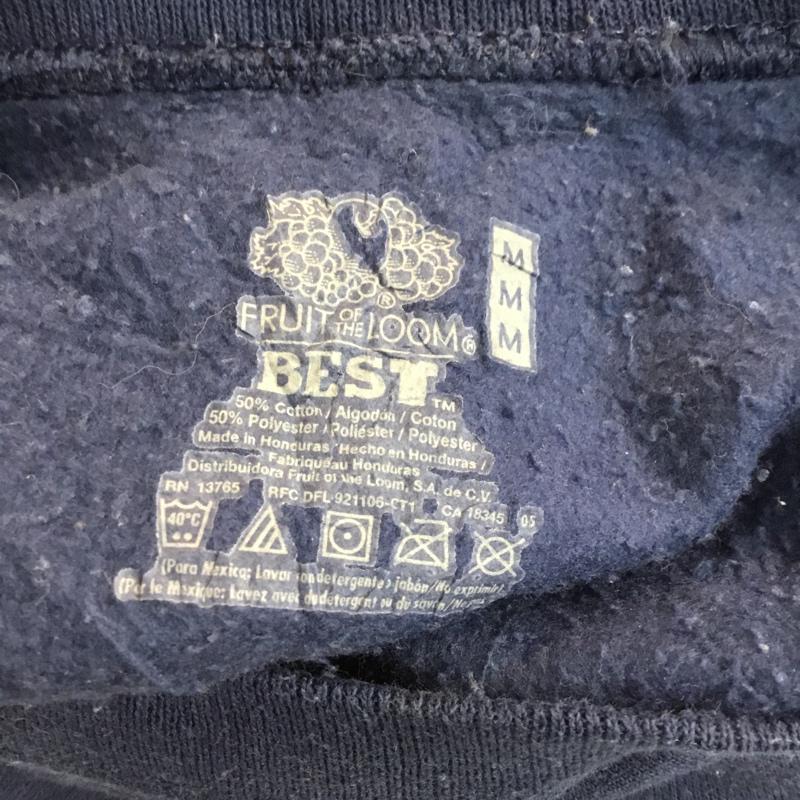 フルーツオブザルーム FRUIT OF THE LOOM トレーナー 長袖 スウェット 裏起毛 M 無地 紺 / ネイビー / メンズ USED 古着 中古 10059267