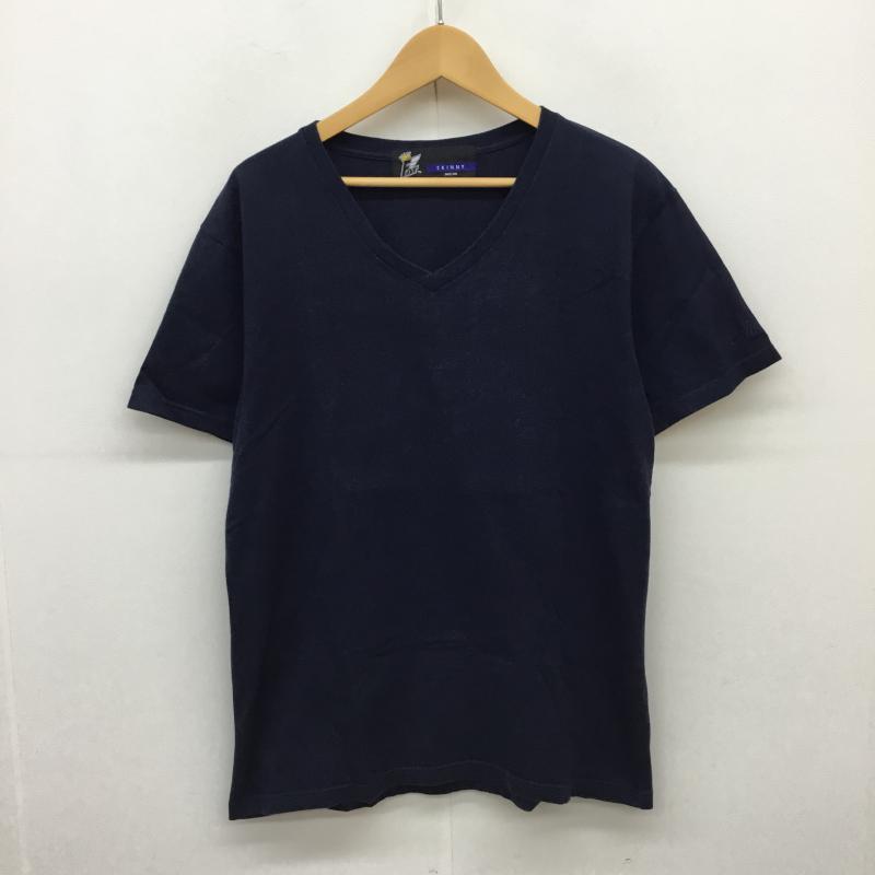 エフエイティー FAT Tシャツ 半袖 無地VネックTee L 紺 / ネイビー / メンズ USED 古着 中古 10059298