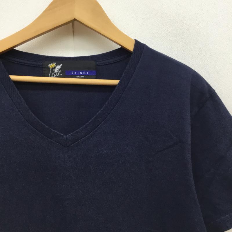 エフエイティー FAT Tシャツ 半袖 無地VネックTee L 紺 / ネイビー / メンズ USED 古着 中古 10059298