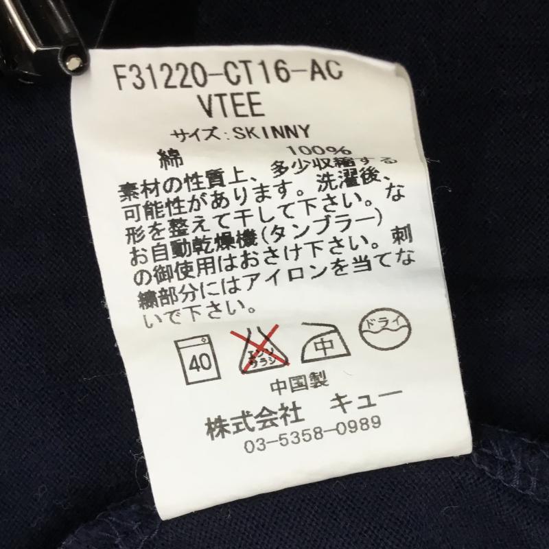 エフエイティー FAT Tシャツ 半袖 無地VネックTee L 紺 / ネイビー / メンズ USED 古着 中古 10059298