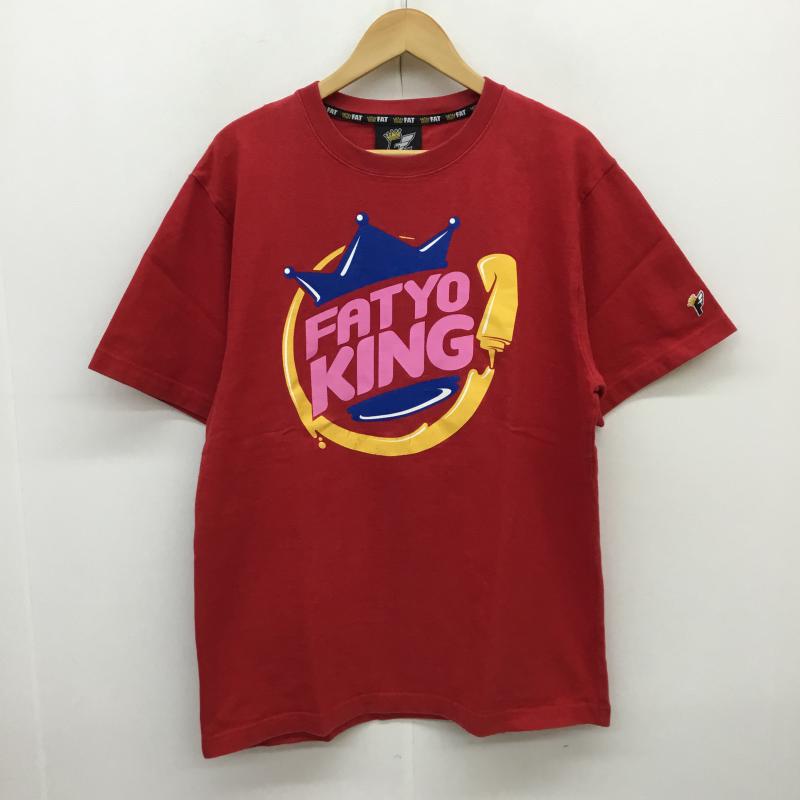 エフエイティー FAT Tシャツ 半袖 バーガーキングオマージュロゴTシャツ XL プリント 赤 / レッド / メンズ USED 古着 中古 10059300