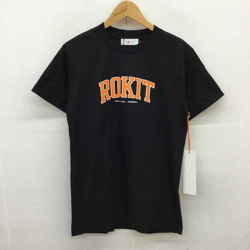 ロキット ROKIT Tシャツ 半袖 S ロゴ、文字 黒 / ブラック / メンズ USED 古着 中古 10059302