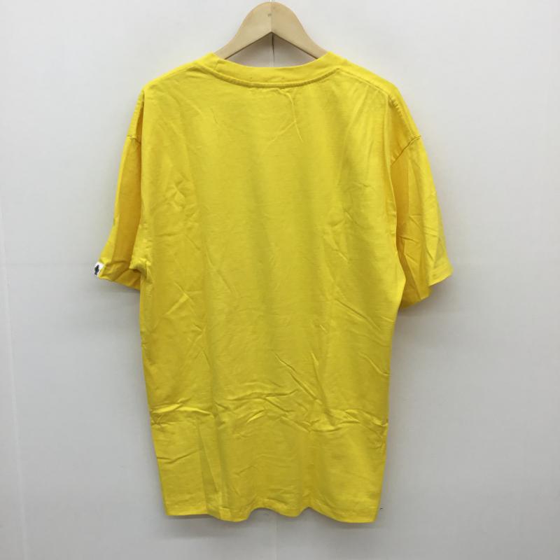 ジーユー GU Tシャツ 半袖 × STUDIO SEVEN スタジオセブン L ロゴ、文字 黄 / イエロー / メンズ USED 古着 中古 10059371