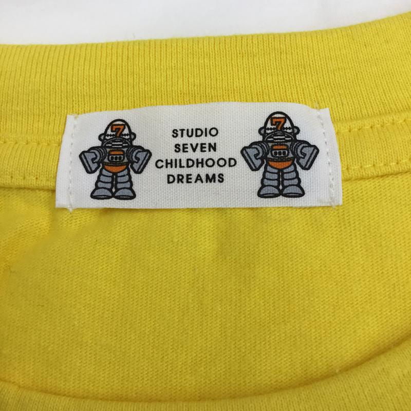 ジーユー GU Tシャツ 半袖 × STUDIO SEVEN スタジオセブン L ロゴ、文字 黄 / イエロー / メンズ USED 古着 中古 10059371
