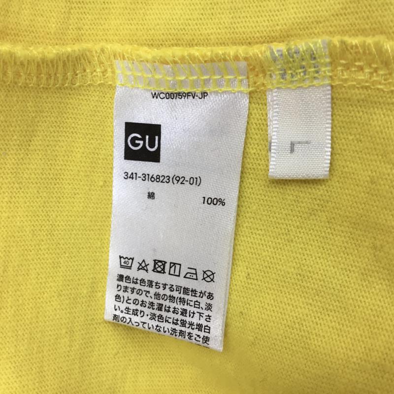 ジーユー GU Tシャツ 半袖 × STUDIO SEVEN スタジオセブン L ロゴ、文字 黄 / イエロー / メンズ USED 古着 中古 10059371